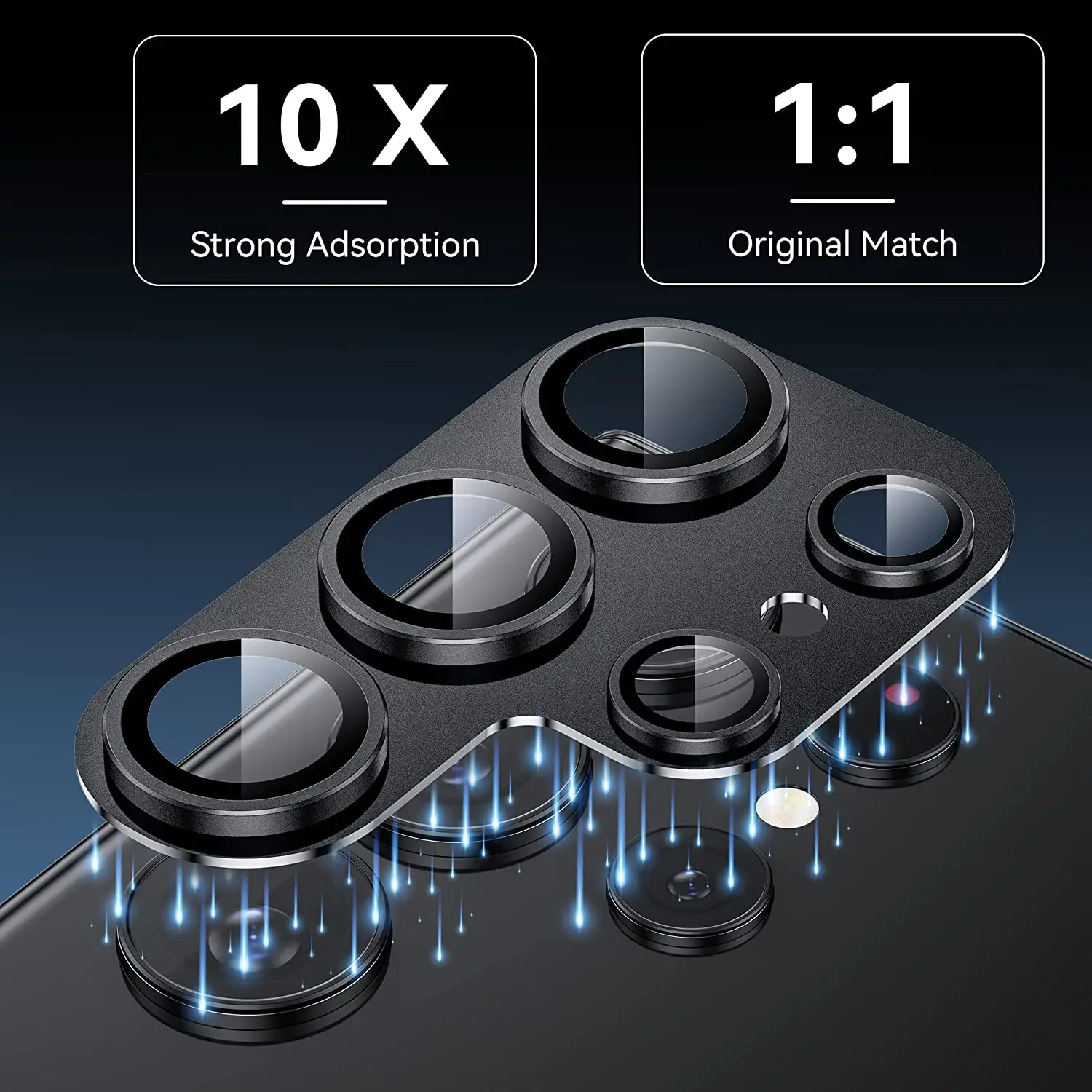Premium Metal Glass Camera Lens Protector - Durable Screen Cover