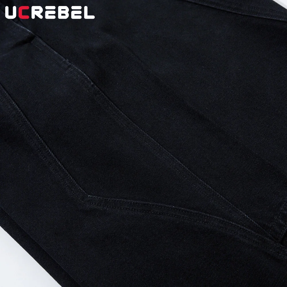 Washed Dark Scimitar Jeans Mens Spring Summer Spliced High Street Loose Wide Leg Denim Pants Men 3