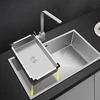 304 Stainless Steel Kitchen Sink Drain Basket Household Multifunctional Single And Double Sink With Drain Basket 2