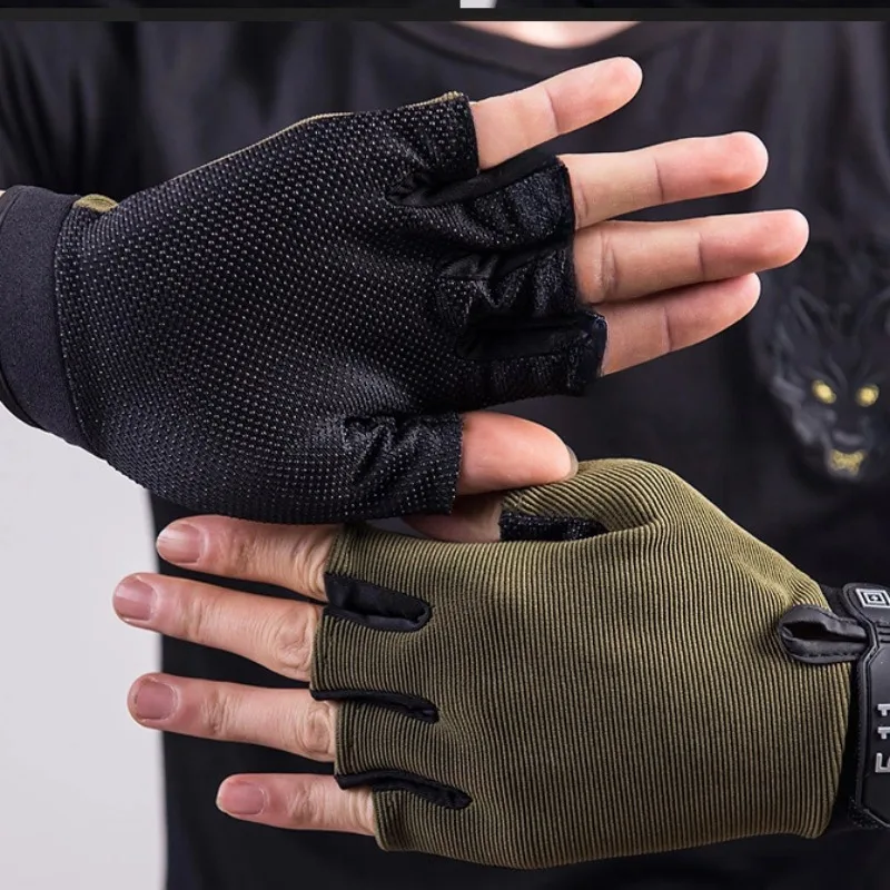 Tactical Gloves Summer Men's Lightweight Breathable Outdoor Cycling Fishing Sports Non-Slip Women Full Finger Glove Half Finger 4
