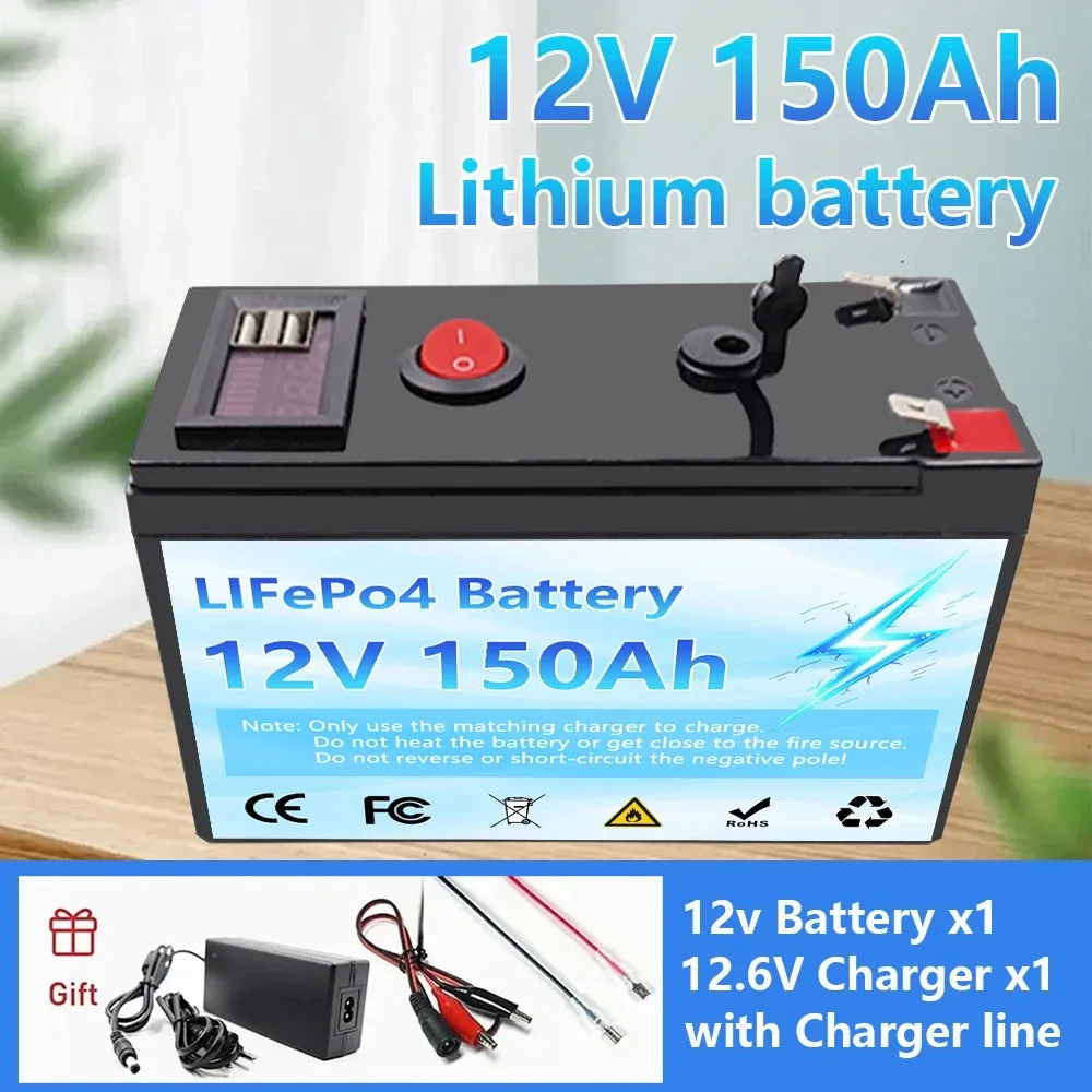 12V Battery 100Ah 18650 Lithium Battery Pack Rechargeable Battery for ...