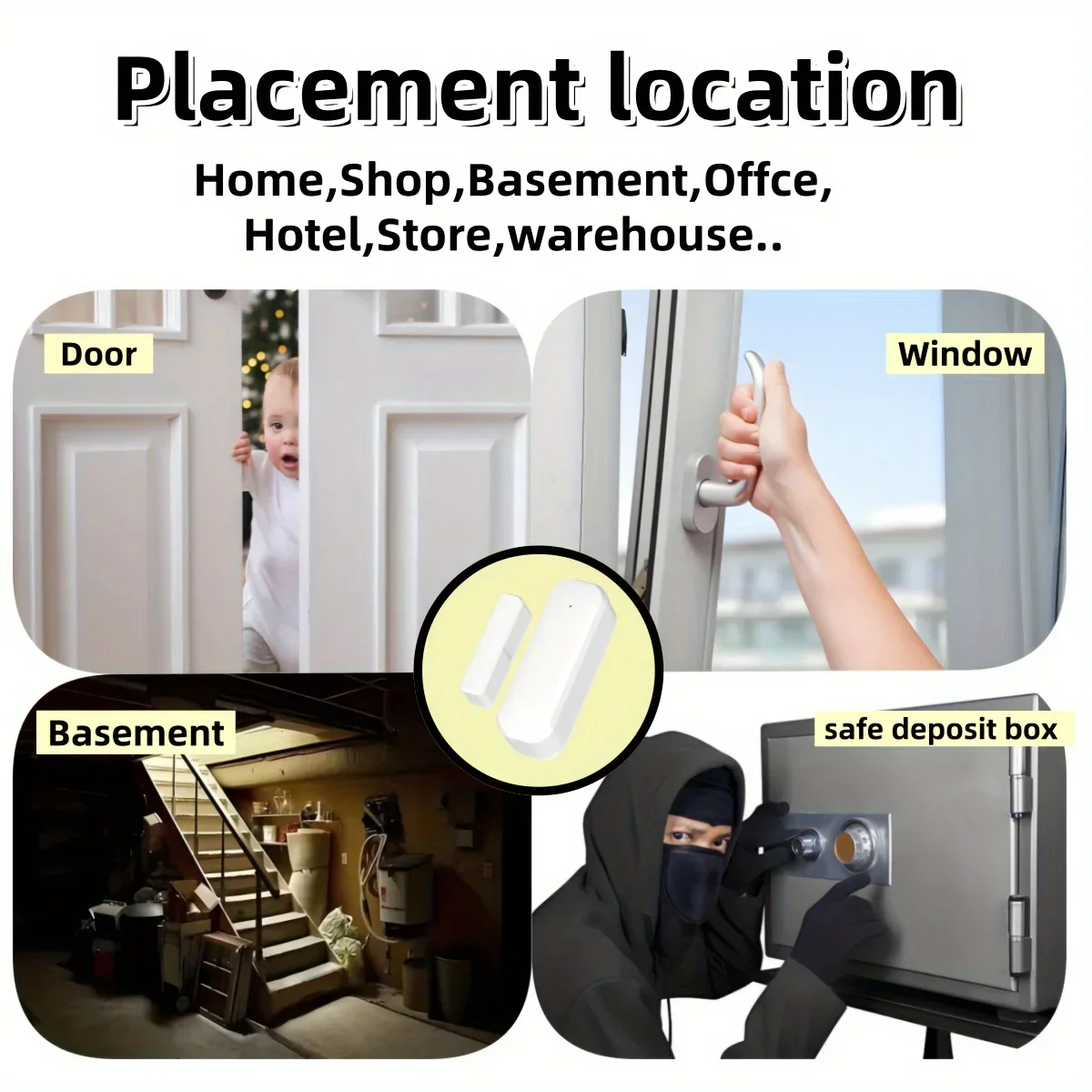 Smart Door Sensor Tuya Zigbee Door Sensor Window Entry Sensor Security Burglar Door Alarm Smart Life Magnetic Alexa Google Home smart door sensor