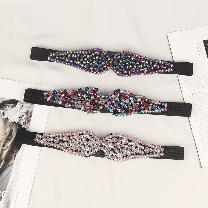 

Разноцветные ремни с пряжкой для женщин, модный эластичный пояс