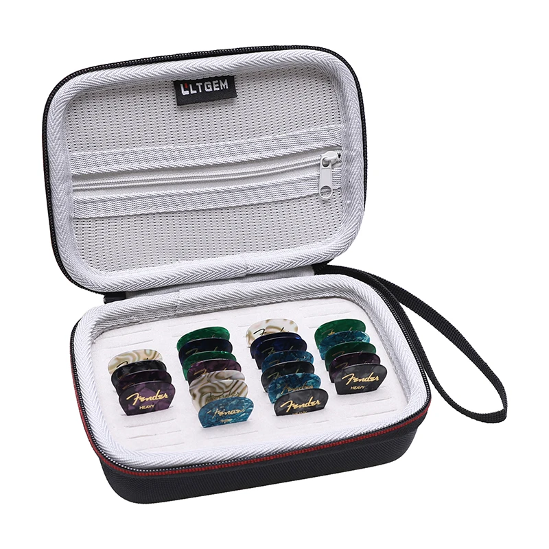 

LTGEM Guitar Plectrum Storage Case for Fender Premium Picks Sampler Guitar Plectrum Carrying Storage Bag