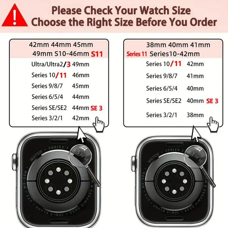 รูปสินค้า สายนาฬิกาซิลิโคนรัดข้อมือสำหรับ Apple Watch หลายขนาด