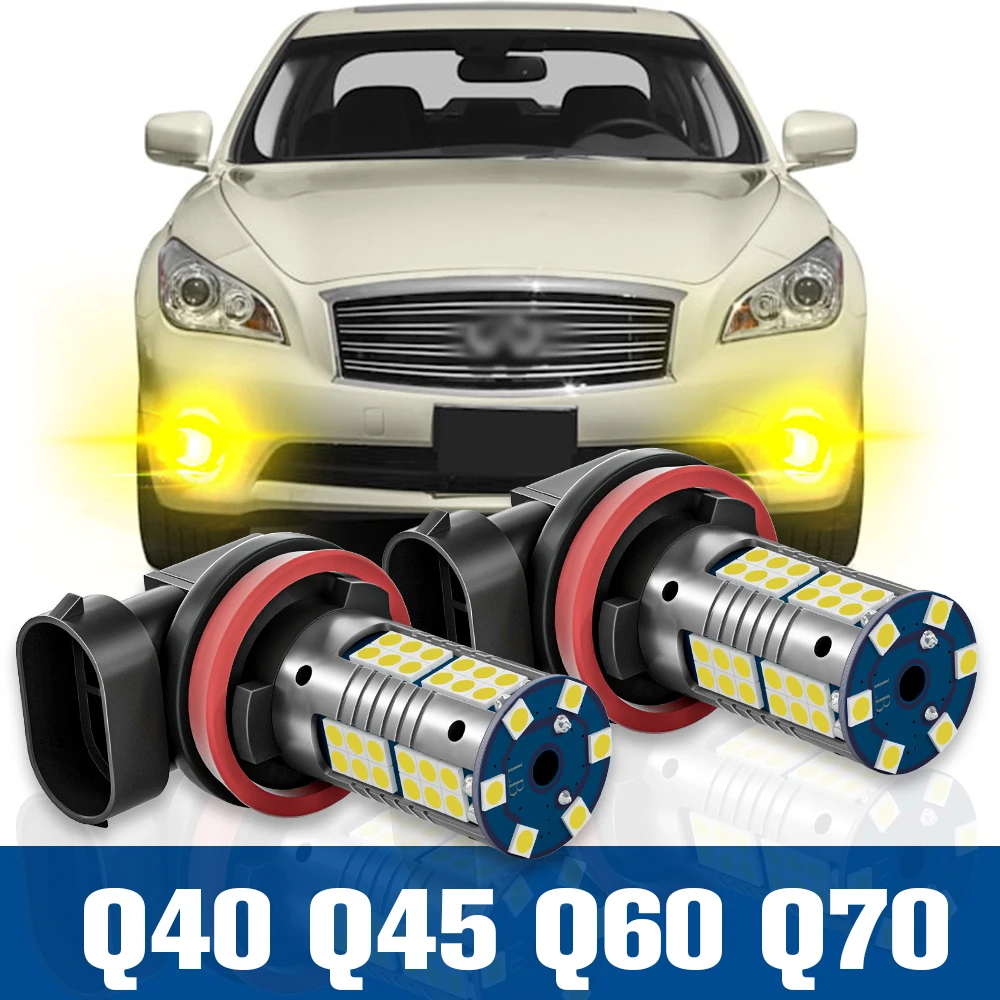 

2pcs LED Fog Light Blub Lamp Accessories Canbus For Infiniti Q40 Q45 Q60 Q70 2005 2006 2013 2014 2015