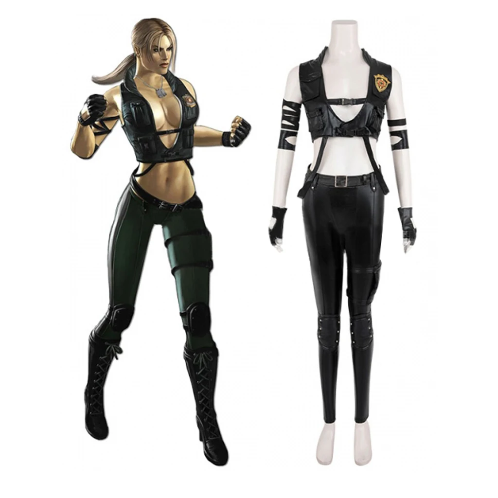 

Женский костюм косплея Mortal Kombat Sonya Blade, сексуальная игра, боевой костюм, полный костюм, Хэллоуин, карнавальный костюм для женщин