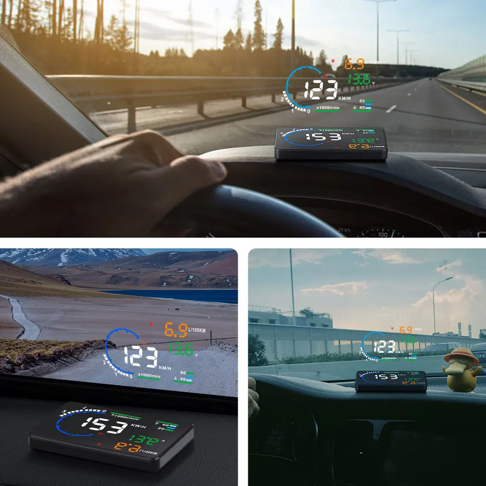 ڵ   ÷ LED  ,   ӵ   ׼,   , 5.5 ġ A8 OBD2 HUD