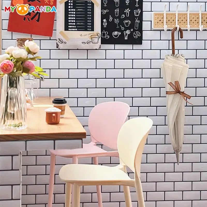 Zerodeko Miniature Table Chair Set 5Pcs 1 12 Scale Plastic Doll Furniture Accessories For Dollhouse Decor Micro Scene Decoration And DIY Crafts