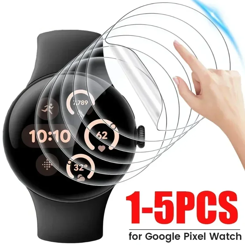 1-5Pcs Google Pixel Watch 3 용 시계 보호 하이드로 겔 필름 Pixel Watch 2 1 용 45mm 41mm 안티 스크래치 TPU 화면 보호기