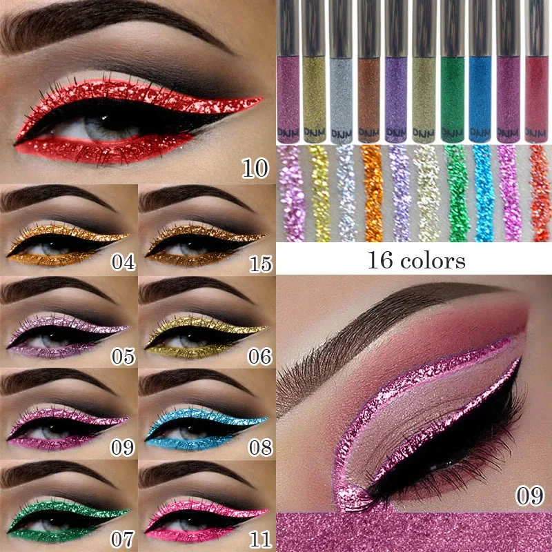 Liquid Eyeliner 16 Colors Waterproof Makeup Pencil