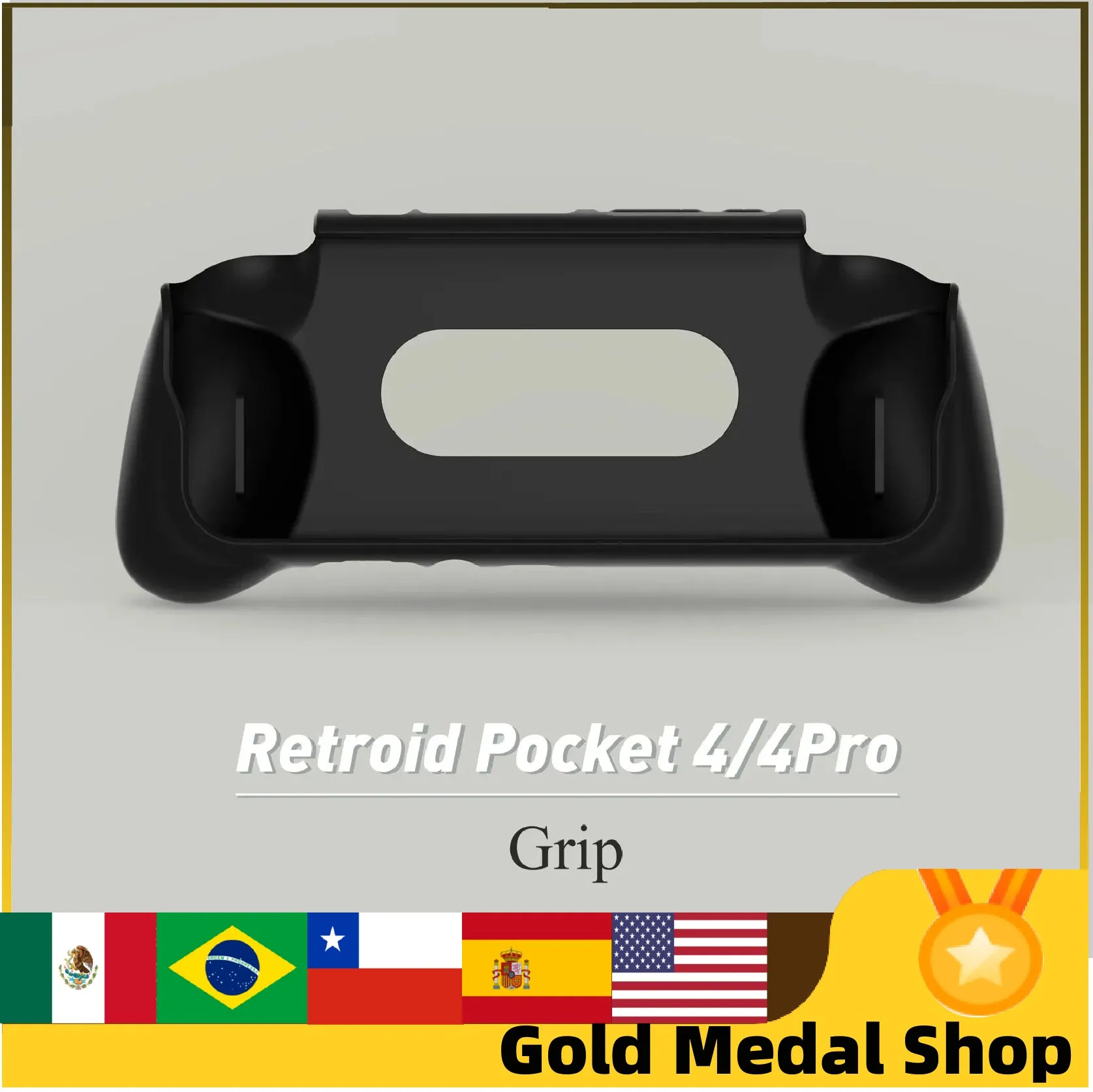 Poignée Grip TPU Pour Retroid Pocket 5 - Étui De Protection Ergonomique - Réduction Fatigue Des Mains - Blanc