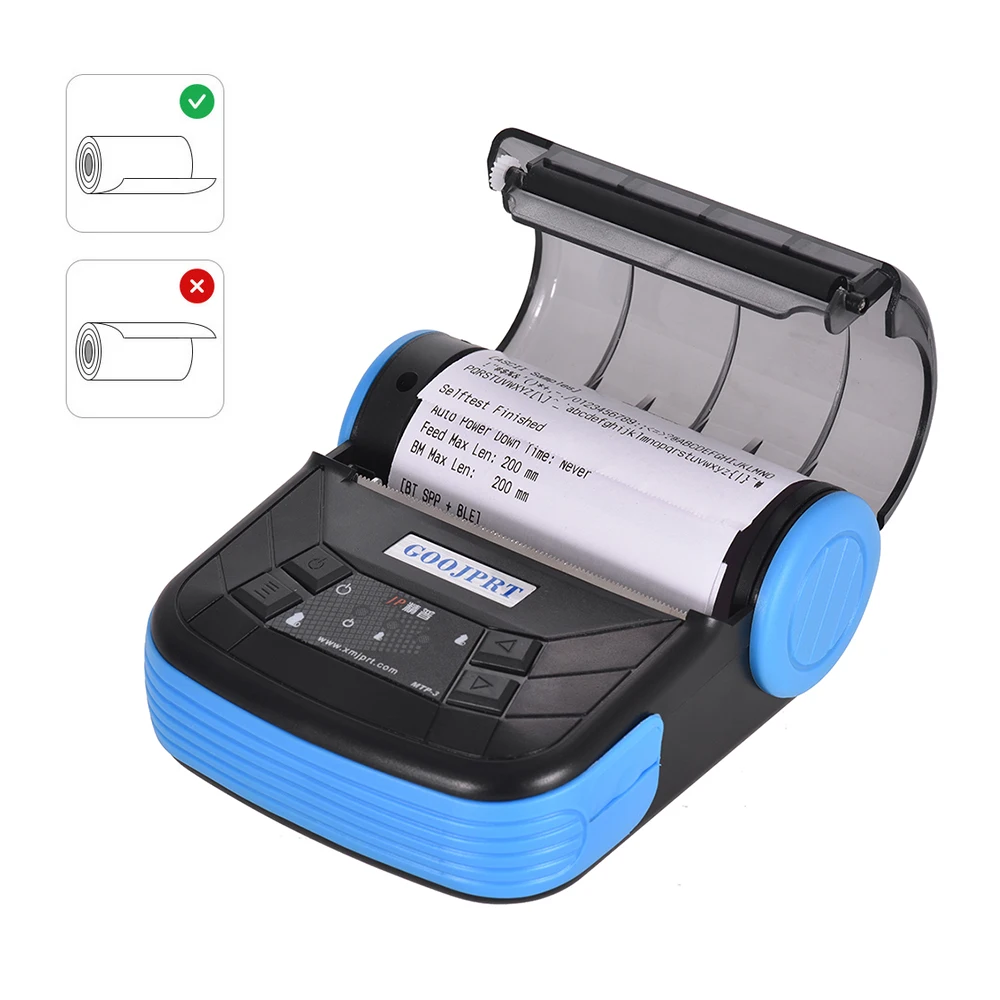portable receipt printer GOOJPRT MTP-3 80mm BT Thermal Printer Portable Lightweight for Supermarket Ticket Receipt Printing