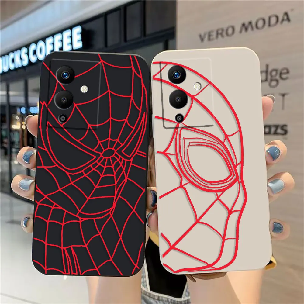 Custodia Per Telefono Per Infinix Spark Note 10 11 12 G96 8 Smart 5 6 7 Pova 3 4 Pro Custodia Funda Cqoue Shell Capa Marvel Spider-Man Red Line