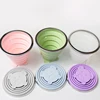 180/320ML Silicone Collapsible Travelling Cups Reusable & Portable Drinking Cup with Lids for Outdoor Hiking/Camping 2