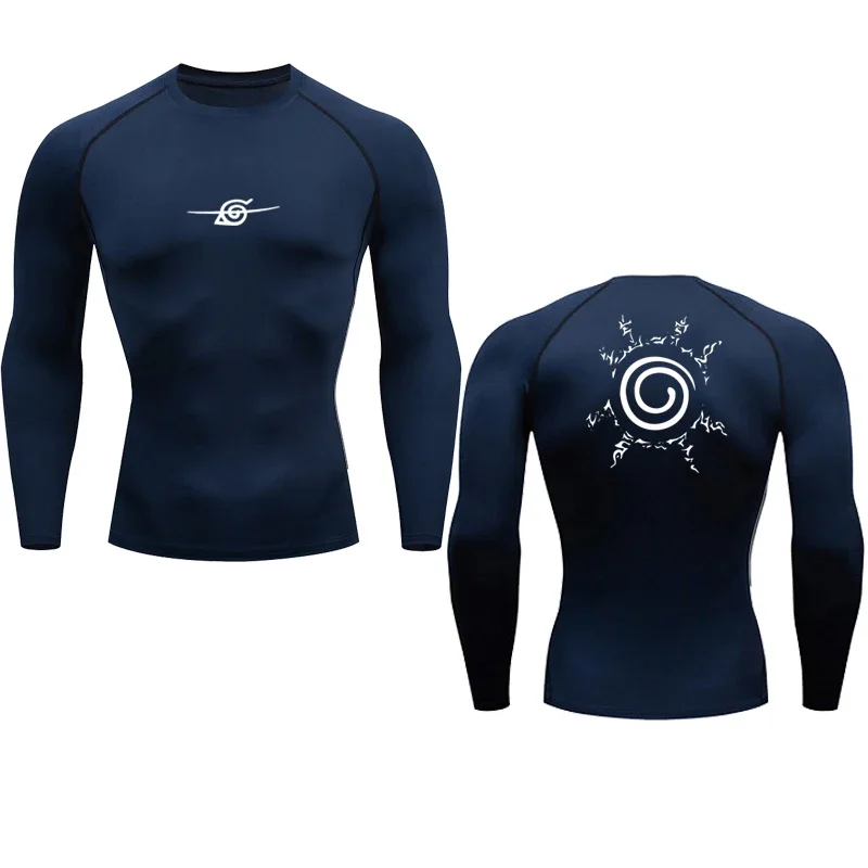 thumbnail image 1 of Camisetas de compresión para hombre, camisetas deportivas de secado rápido de Anime, camisetas deportivas para gimnasio, camisetas interiores deportivas de fitness, camisetas elásticas, camisetas de v, 1 of 5