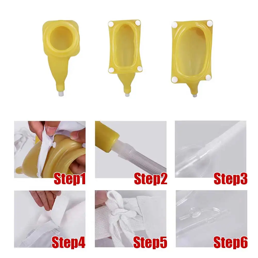 Medical Urine Bag Urinal Pee Holder Collector 1pc 1000ml 3 Types Male Female Reusable Urinary Incontinence Bed Urinal Collector