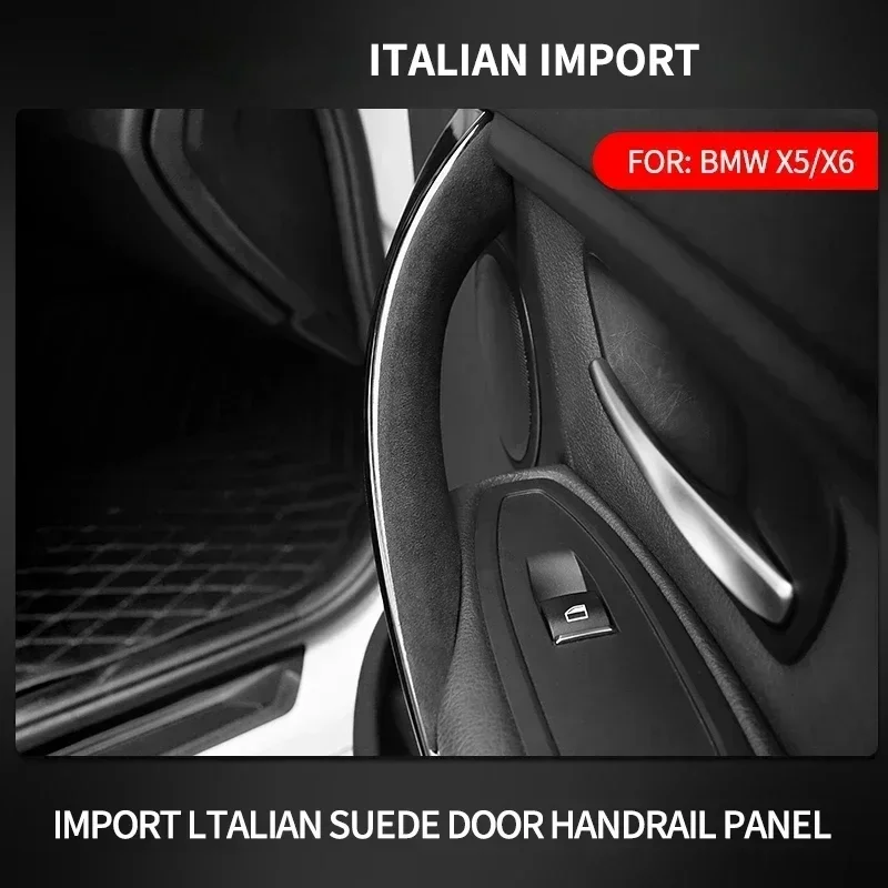 

For BMW X5 X6 2008 2009 2010 2011 2012 2013 Car Door Inner Handle Protective Trim Cover Panel Interior Accessories