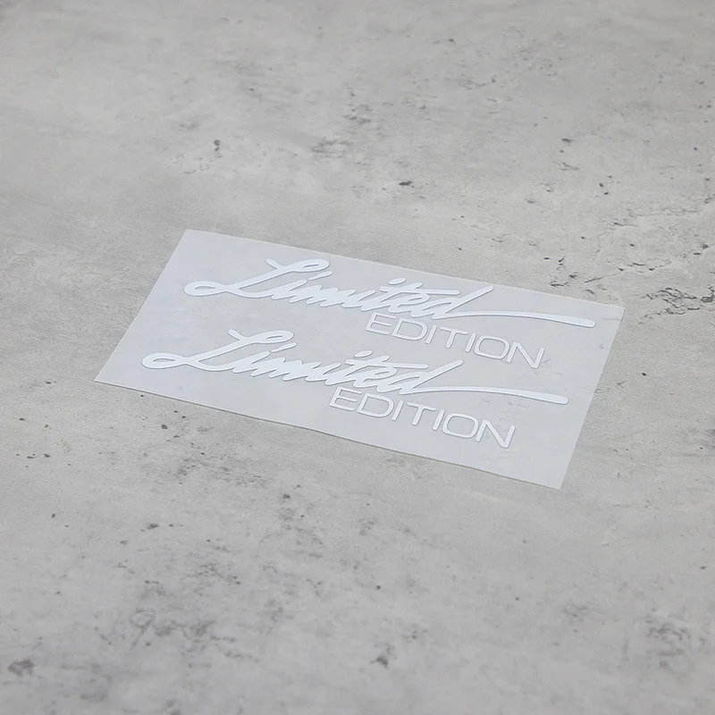 2PCS/SET Holographic/White/Black Limited Edition Stickers Waterproof Vinyl Decal for Car Motorcycle Bike Decoration