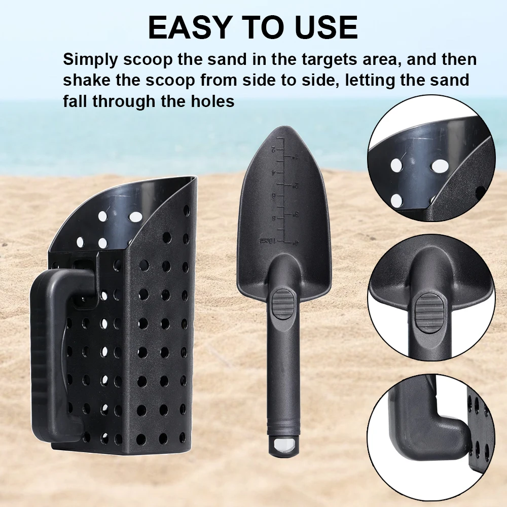 Metal Detector Sand Scoop and Shovel Set Digging Tool Accessories for Water Beach Metal Detecting Fast Sifting