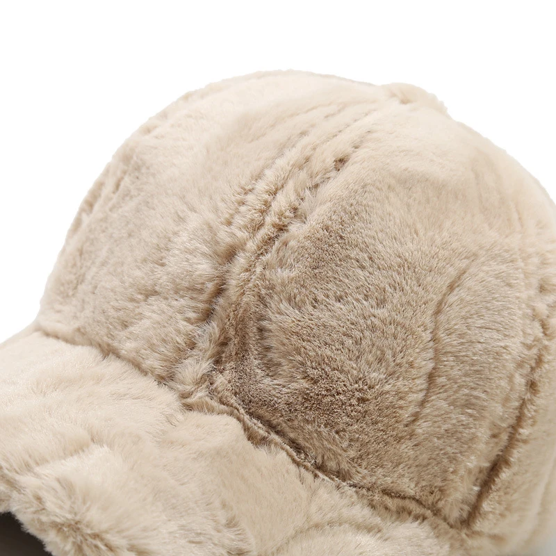 Cappellino da baseball donna in lana e pelle di pecora caldo_voghion.com
