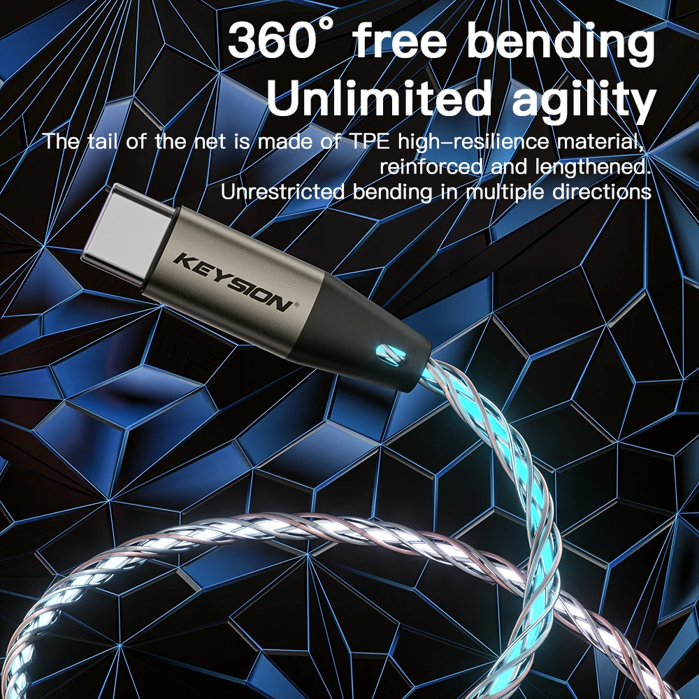 Cable USB 3 en 1 con luz LED RGB gradiente de luz Micro USB Cable tipo C Cable de carga rápida para iPhone Samsung Xiaomi OPPO 5 Cable USB 3 en 1 con luz LED RGB Cable USB 3 en 1 con luz LED RGB gradiente de luz Micro USB Cable tipo C Cable de carga rápida para iPhone Samsung Xiaomi OPPO - Imagen 5