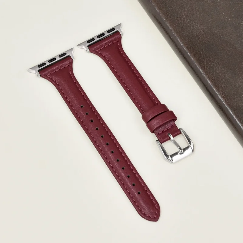 Elegant Leather Slim Watch Strap - Premium Design