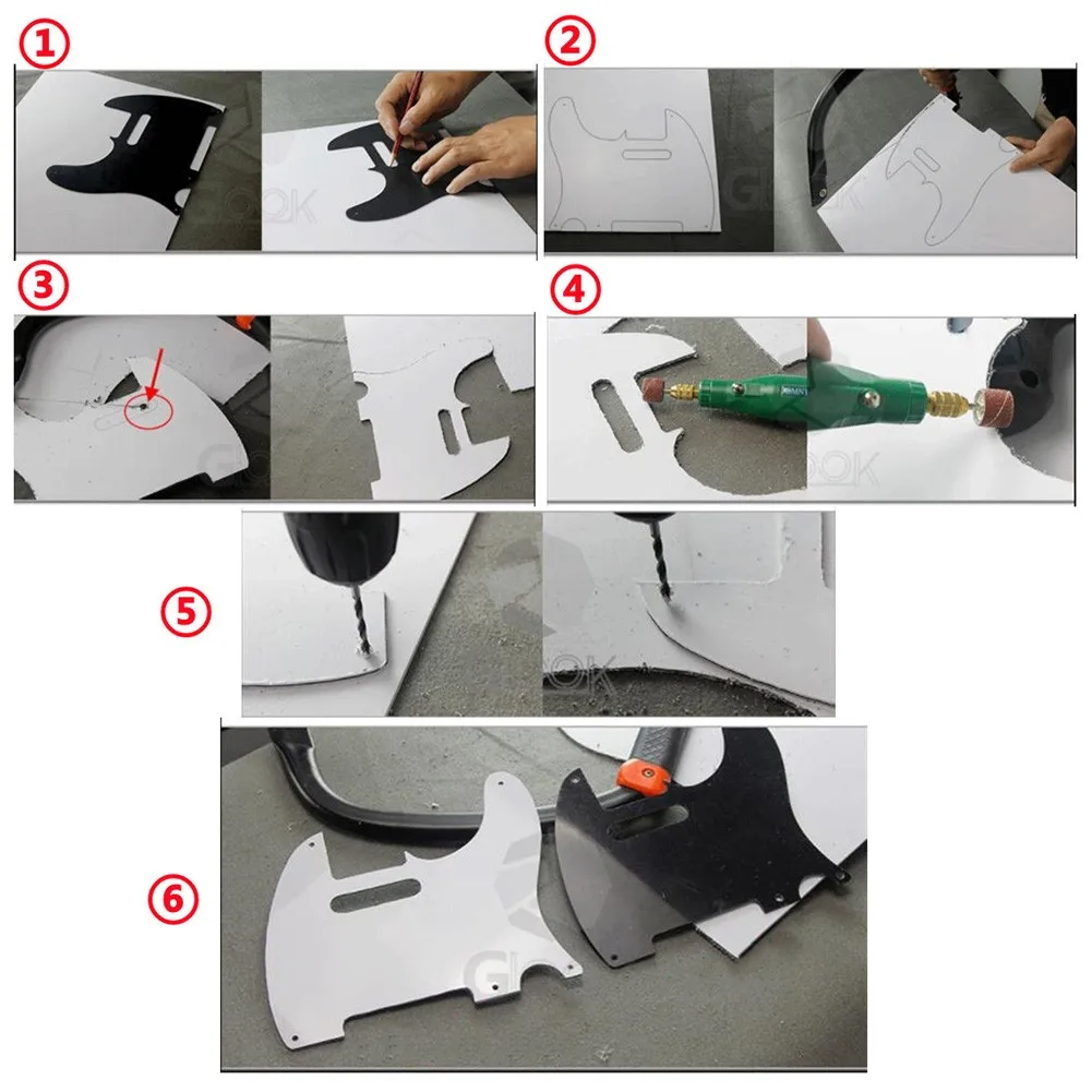 

Ply Guitar Blank Pickguard Scratchplate Sheet 3 44cm X 29cm X 2.4mm Board Electric Guitar Instrument Material Panel