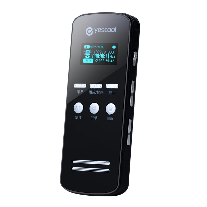 

Original 2068 Long Time HD PCM Digital Voice Recorder Audio Dictaphone Voice-activated External Microphone Recording MP3 2 in 1