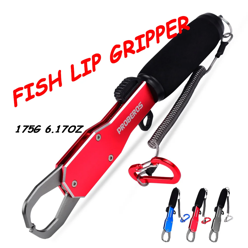 

Fish Lip Gripper 175g 6.17oz Aluminum Alloy Double opening Fish Controller No Running fish clamp Fishing tool Fish controller