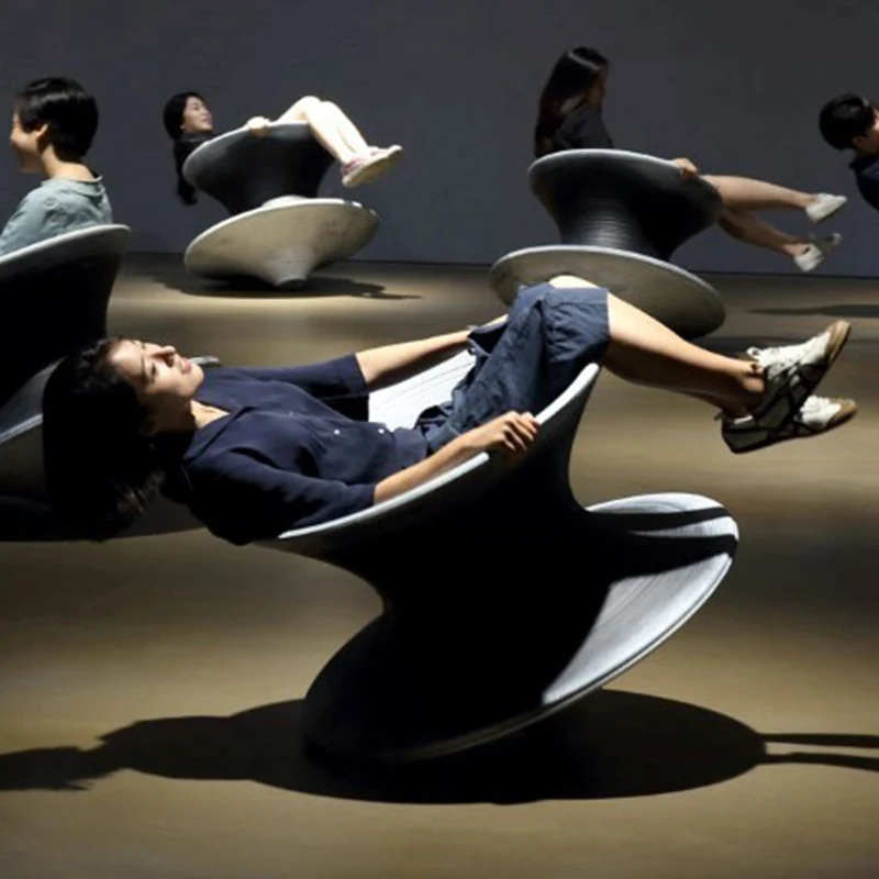 Chrome Spun Chair Heatherwick Gyro Chair Tumbler 360 Degree