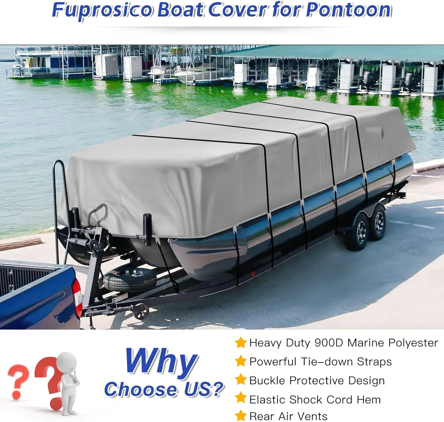 Heavy Duty Pontoon Waterproof Pontoon Cover Boat