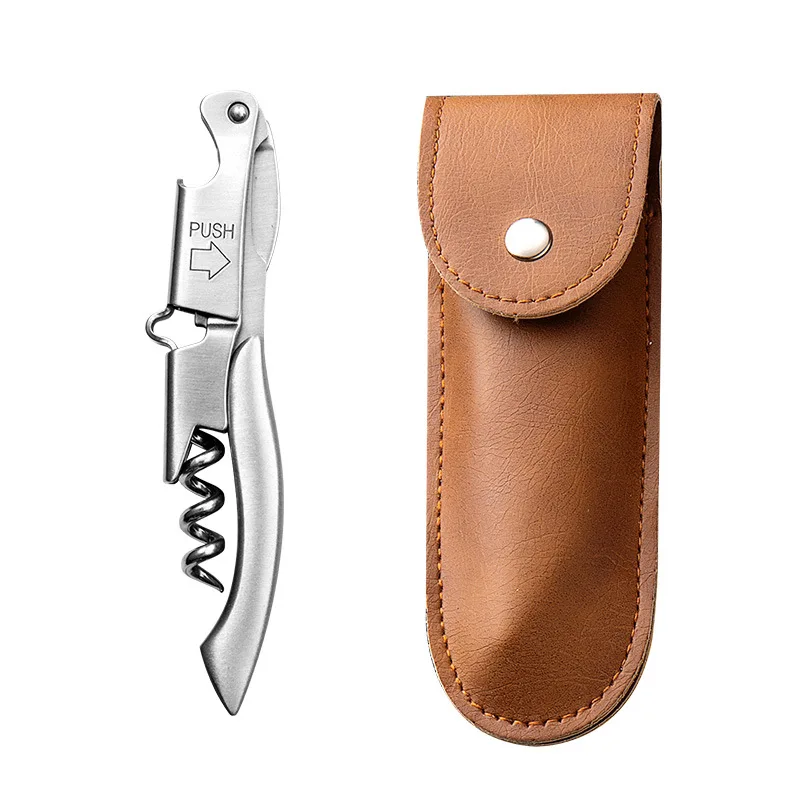 Screw Opener Cutter Wine Beer Cap Remover Portable Tool Bar Table Key Bottle Opener Wood Handle Corkscrew Professional
