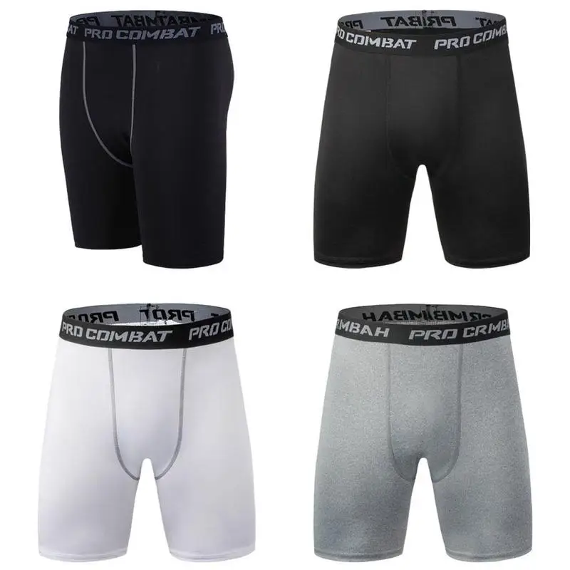 Sports Men Leggings Fitness Elastic Compression Tights Quick Drying Running Training Stretch Five Point Shorts sports shorts sports leggings compression pants