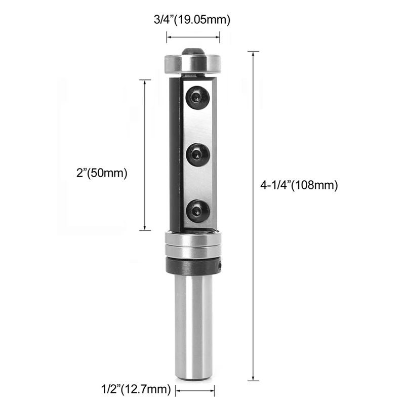 1/2 Inch Handle Wood Planer Trimming Milling Cutter Is Suitable For Woodworking Trimming And Grooving Tools. Durable Easy To Use