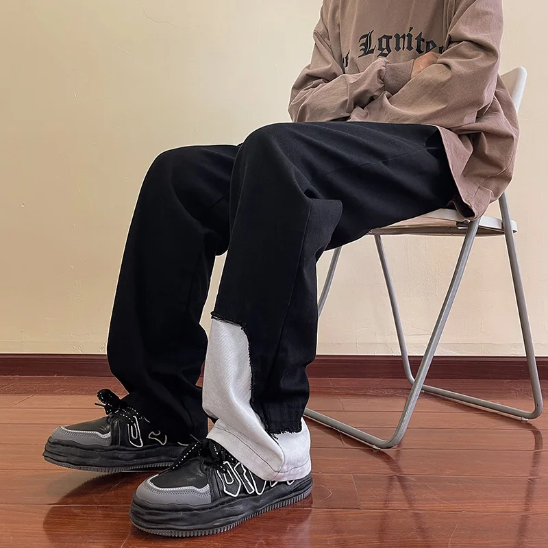 

Fashion Trousers Men Streetwear Hip Hop Denim Pants Male Baggy Jeans For Men Korean Black Y2k Women Cargo Pants Clothe