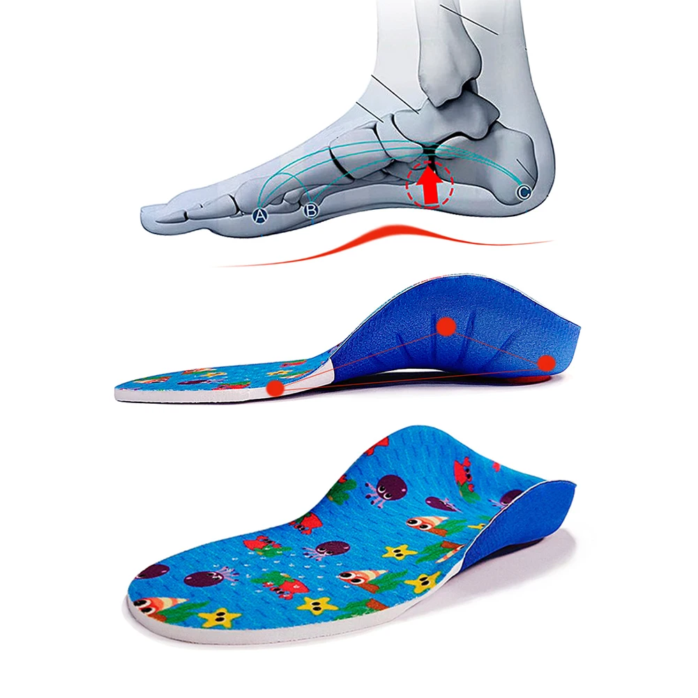 

Ортопедические стельки для детей, коррекция искривления детской обуви, поддержка свода стопы, стельки, спортивная обувь