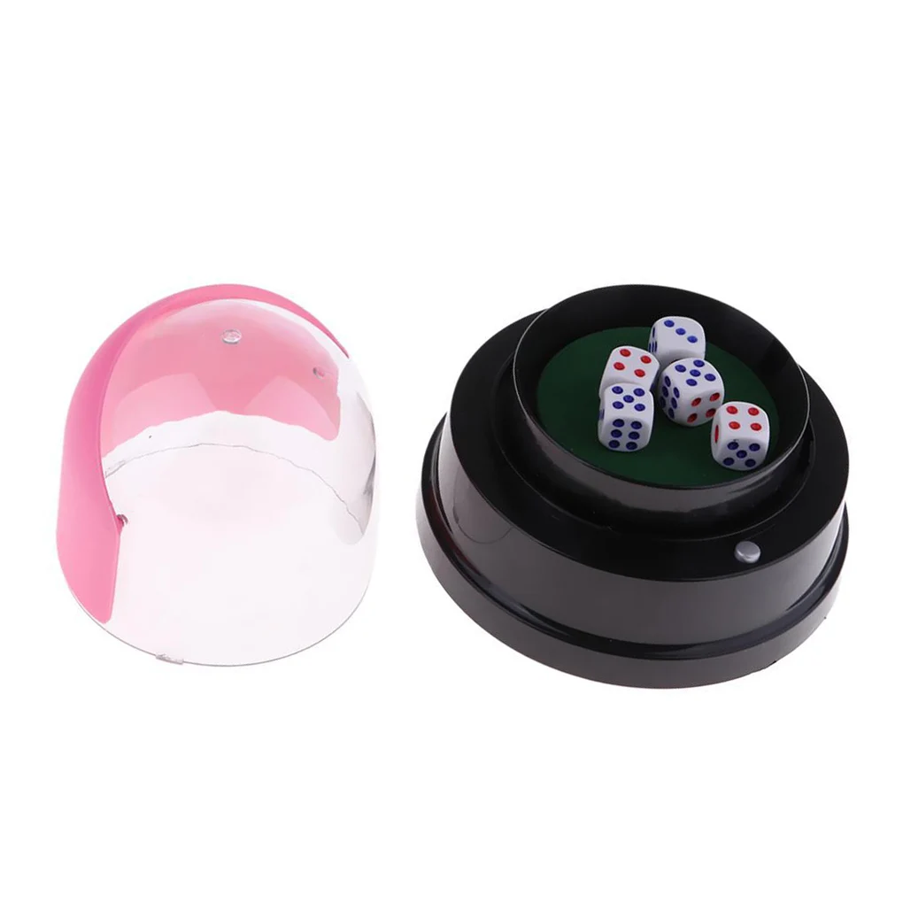 

1 Set Dices Shaking Cup Automatic Battery Powered Funny Family Games Toy Atmosphere Prop for Pub Bar Party KTV Drinking Supply