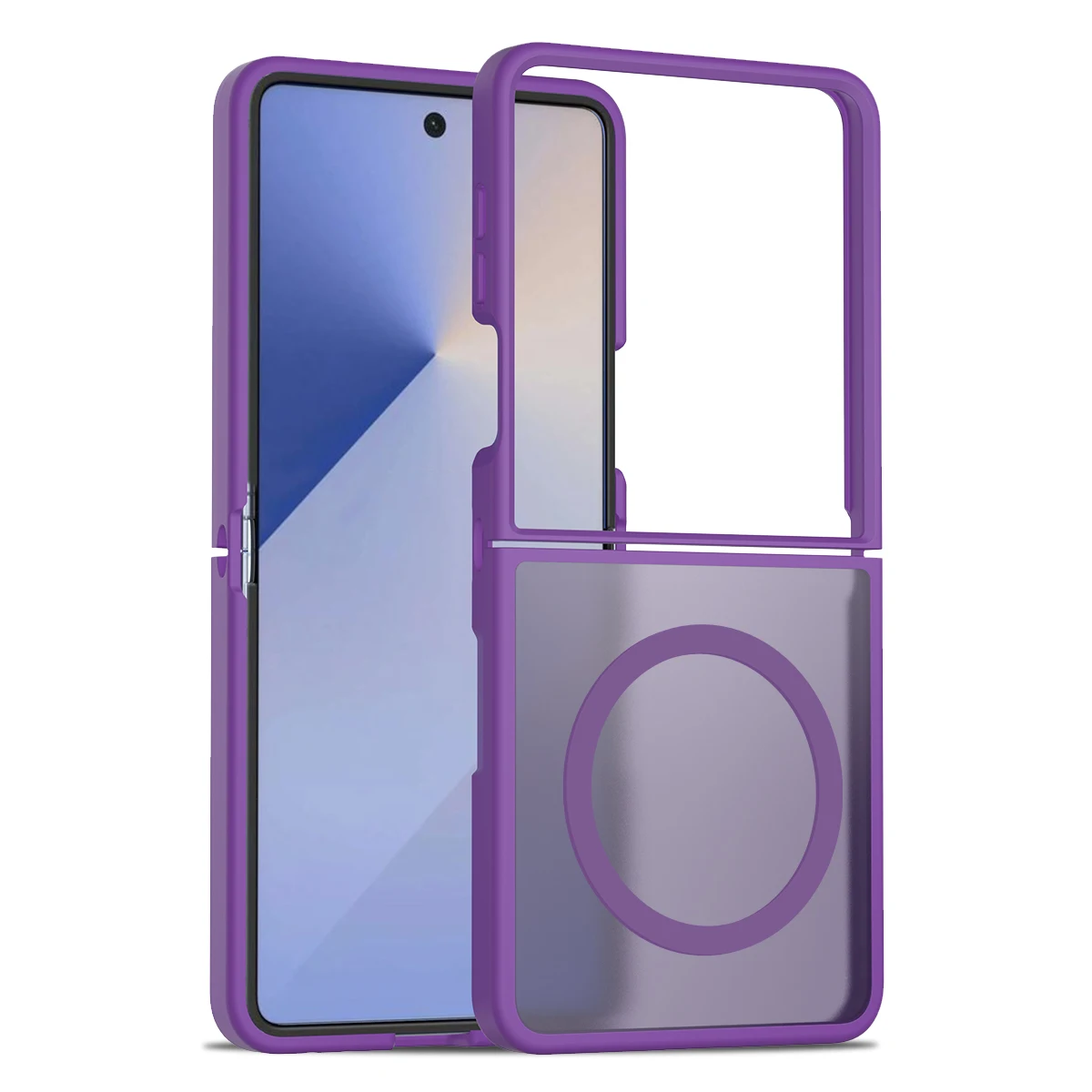 Translucent Candy Color Magnetic Charging Cover - Comfortable Touch Magsafe Case for Foldable Phones