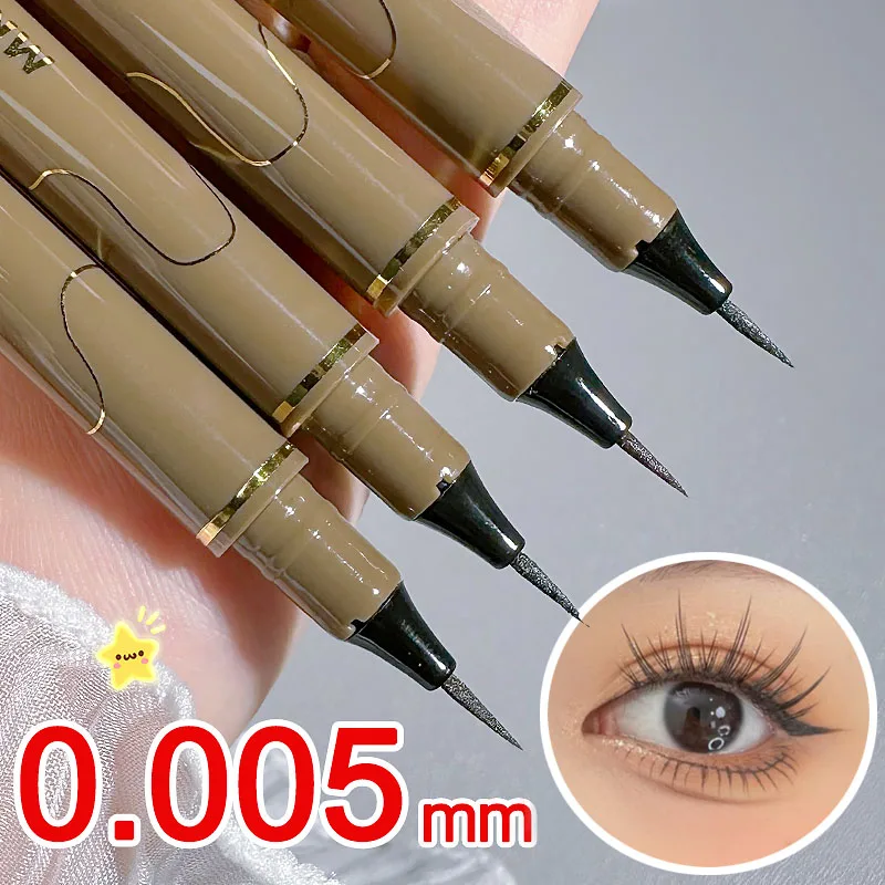지속력 있는 초박형 아이라이너, 액체 펜, 매트, 부드러운 속건성, 방수, 번짐 방지, 낮은 속눈썹 펜, 한국 메이크업