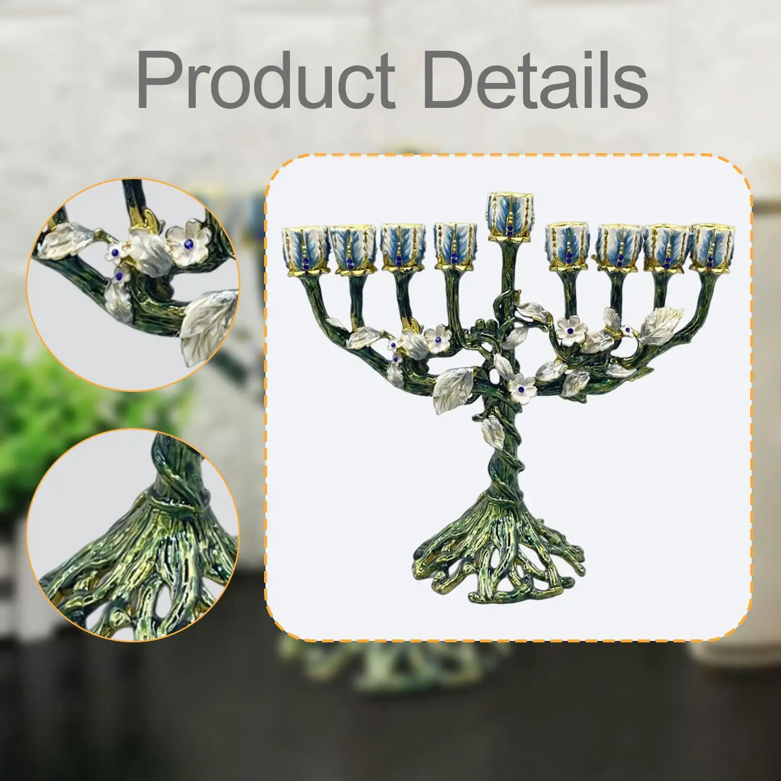 Traditional Menorah Candelabra Candelabrum Hotel Party Hanukkah Candleholder