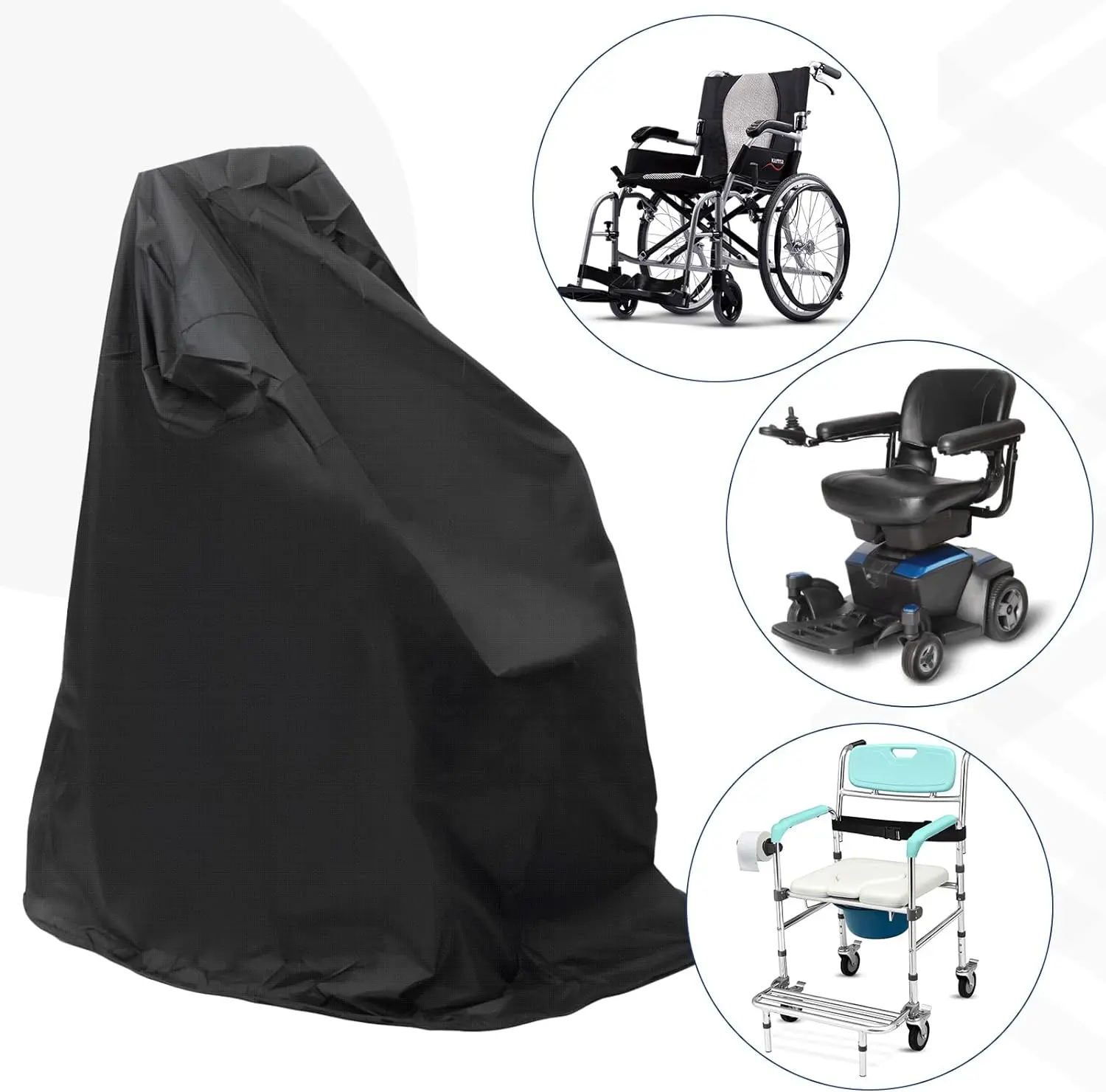 Wheelchair Cover Electric Mobility Scooter Cover Outdoor Protector from Dust Dirt Snow Rain Sun Rays Rolling Walker Cover