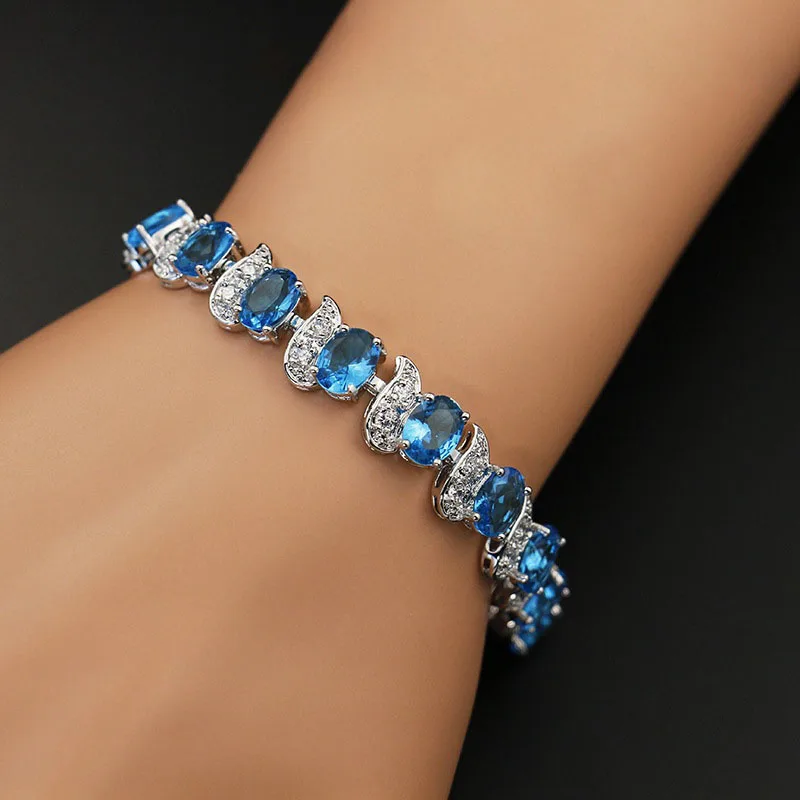Bracelet jewelry Daily Wear Brazilian Jewelry Crystal Water Zircon Trim Luxury Women's Hand Bracelets Leisure Sports Accessories Wear