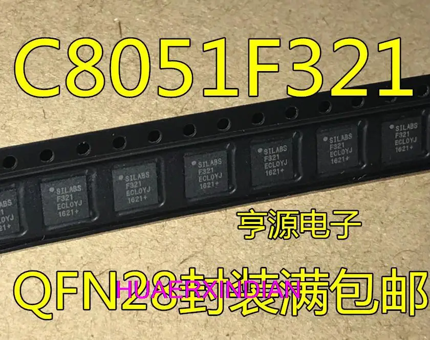 

10 шт. новый оригинальный C8051F321 C8051F321-GMR F321 QFN28 C8051F502-IMR F502 QFN32