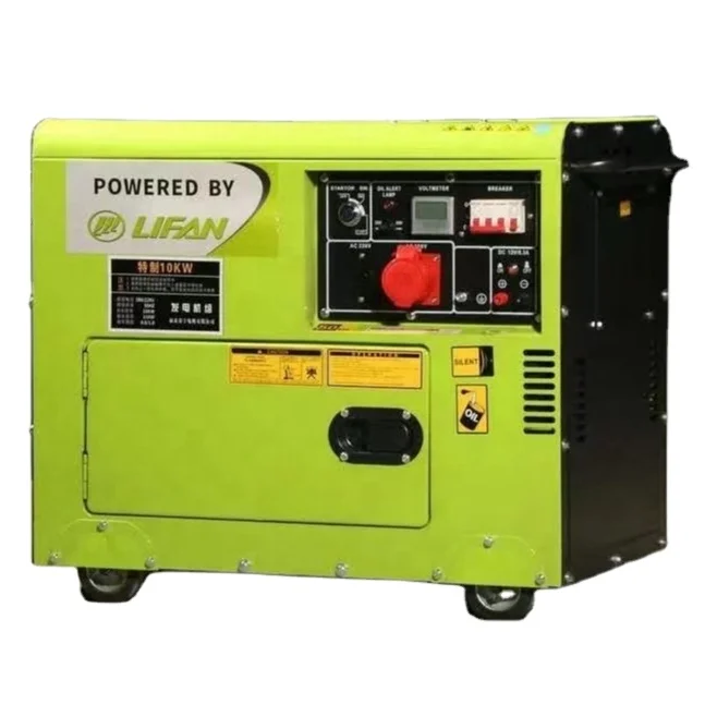 

Portable Silent dies el Electric Power Generator 10 kva 3 Phase AC 5kw 7kw 8 kw10 kw Air Cooled Electricity Generator set