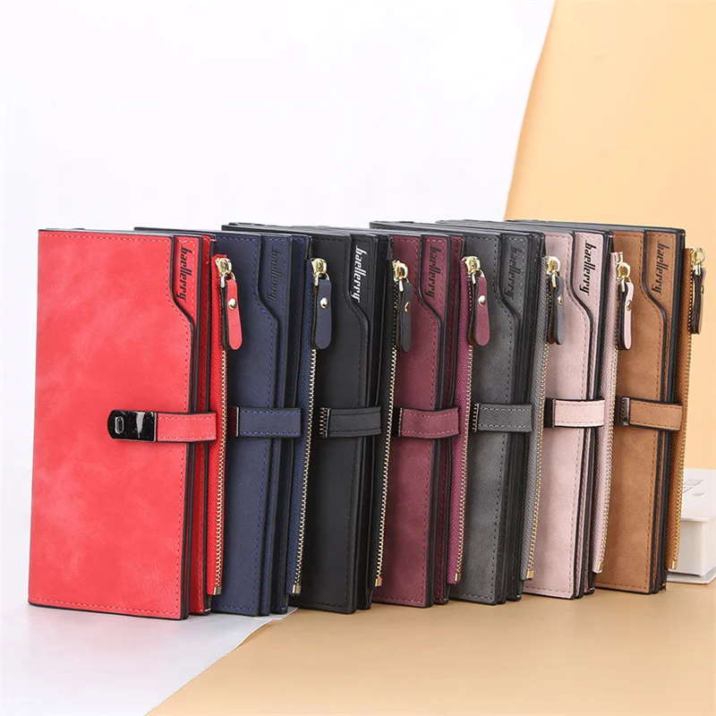 

New PU Leather Wallet Fashion Coin Purse For Ladies Women Long Clutch Wallets With Cell Phone Bags Card Holder