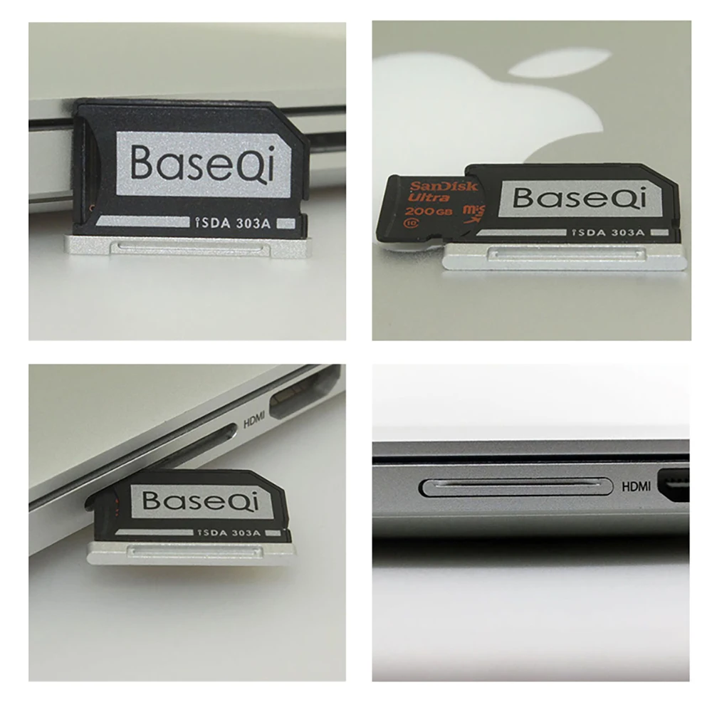 para Macbook Pro Retina13inch Year2013 2022 2022 Baseqi Adaptador de Cartão Micro sd de Alumínio Mac - Imagem 4