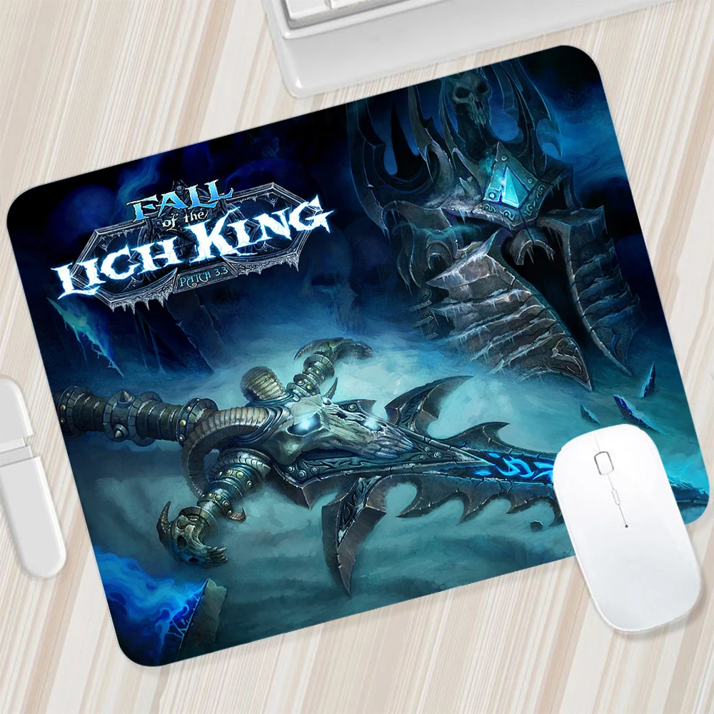 World Of Warcraft Lich King Small Mouse Pad Gaming Mousepad Pc Gamer Mouse Mat Computer Office Pad Laptop Keyboard Mat Desk Pad