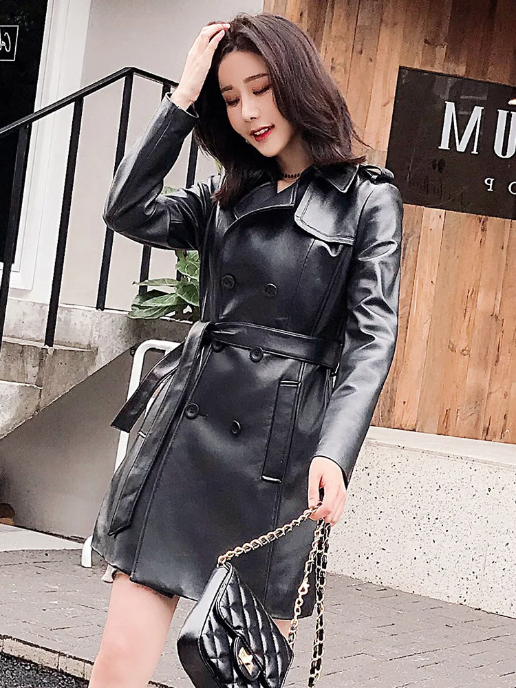 

2023Hot Sale Genuine Leather Jacket Women Spring Autumn Sheepskin 100% Real Leather Jacket Women Clothes Korean Windbreake