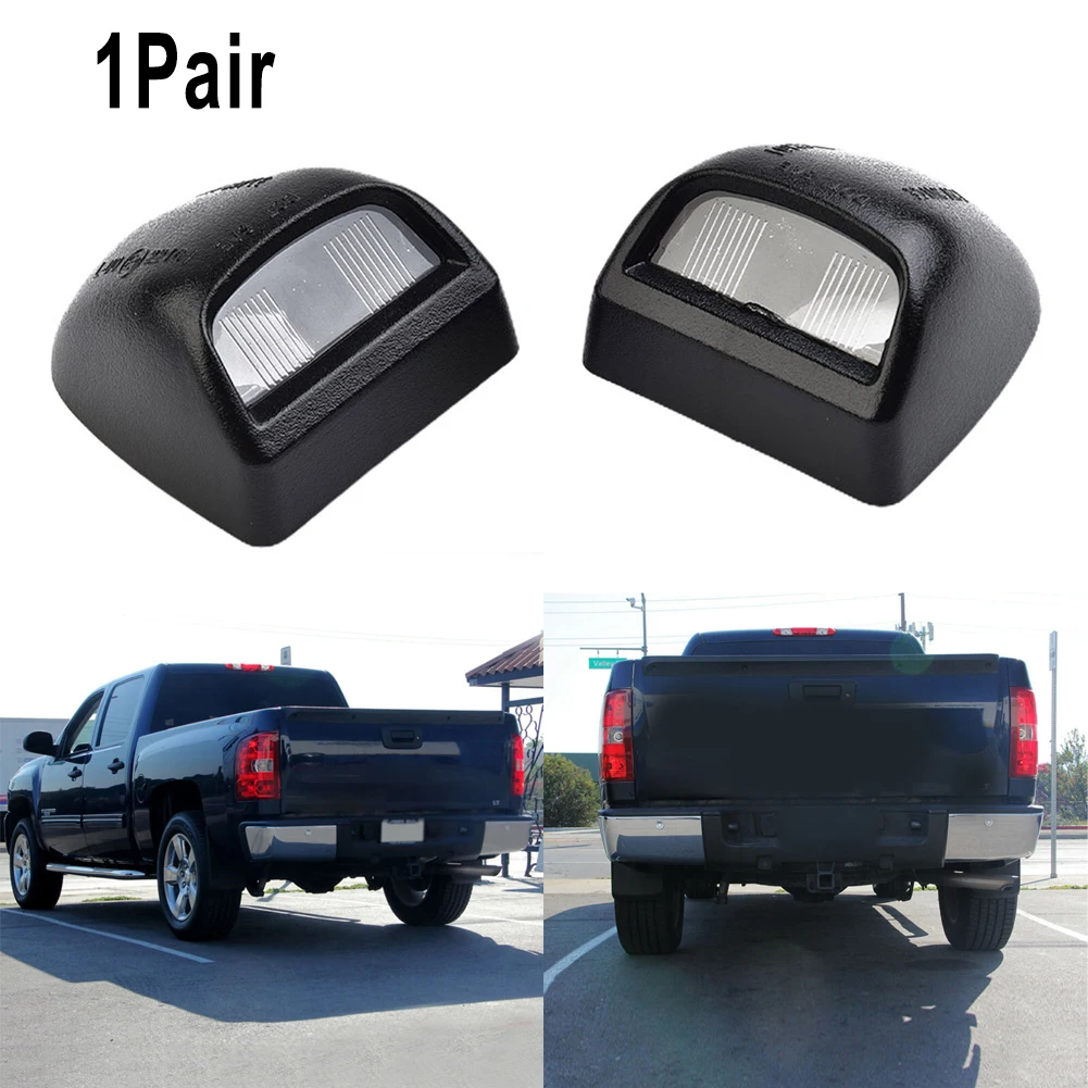 

2PCS Rear Bumper License Light Cover Housing Fits For Chevrolet Avalanche Silverado Car Automobiles Accessories